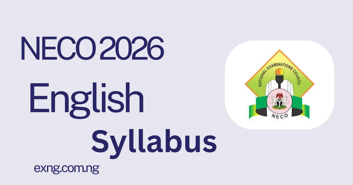 English Syllabus for NECO 2026