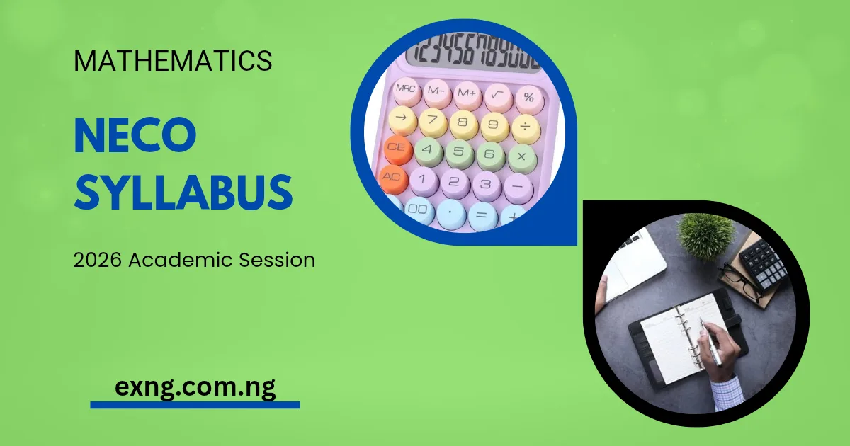 Mathematics Syllabus for NECO 2026