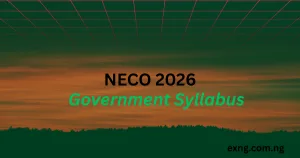 NECO 2026 Government Syllabus