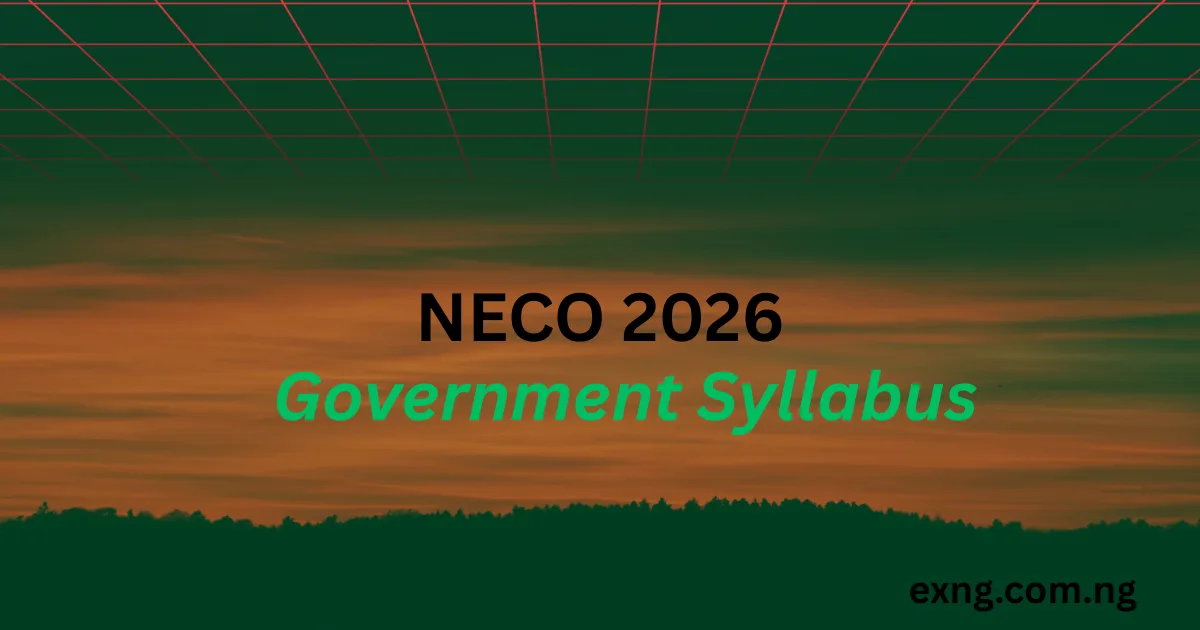 NECO 2026 Government Syllabus