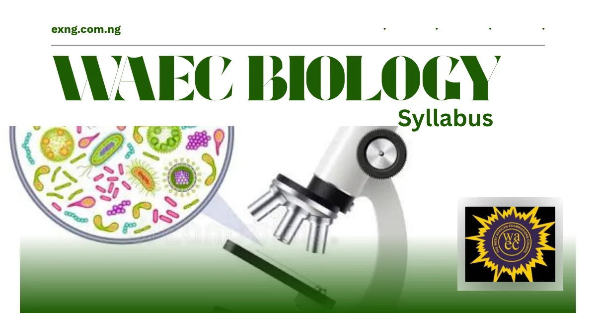 WAEC 2026 Biology Syllabus [Science]