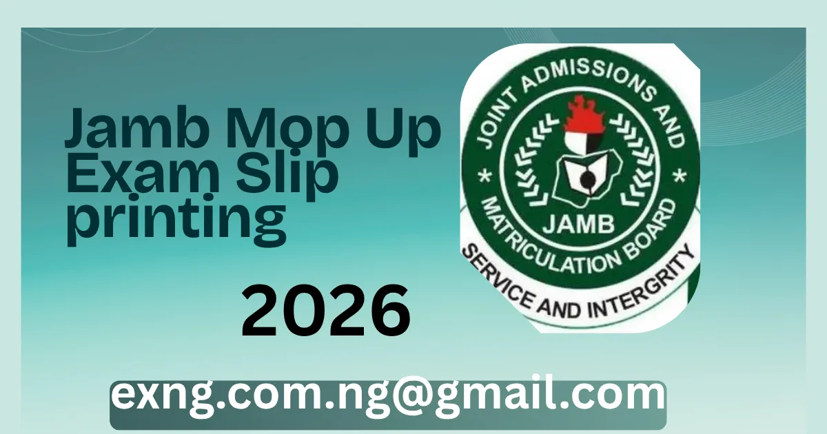 Jamb mop-up Exam