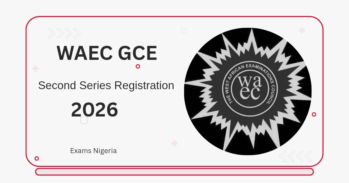 WAEC GCE Registration 2026